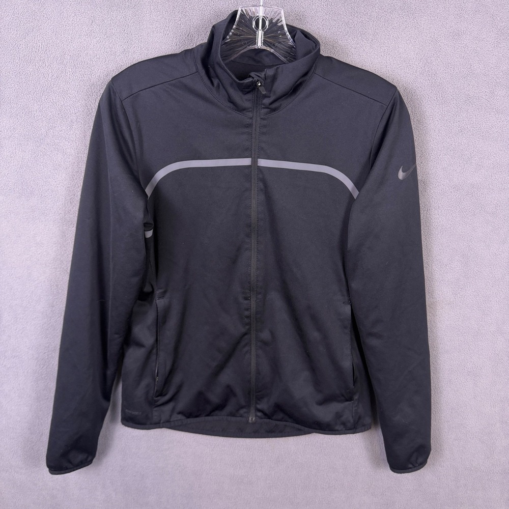 Nike Womens Shield Jacket XS Wind- Rain Resistant Running Walking 887063 Black